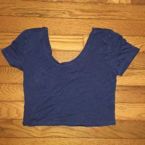 VINTAGE OCEAN BLUE AEROPOSTALE CROP TOP T-SHIRT